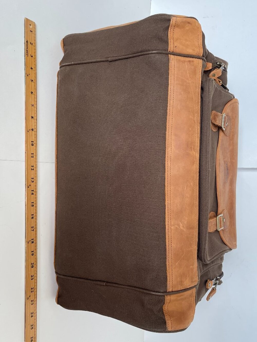Cabela's Vintage Battenkill Canvas & Leather Large Duffel Bag Luggage Filson - Picture 11 of 13